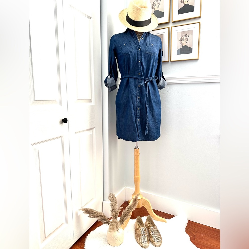 Like New Maison Jules Jean Dress Size XS with Pockets 🦋 - Picture 2 of 7